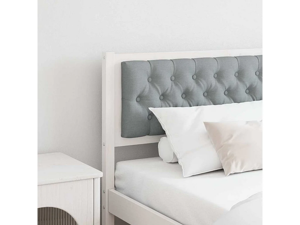 Tête de lit Autre Blanc et gris clair 200 cm Bois massif en pin
