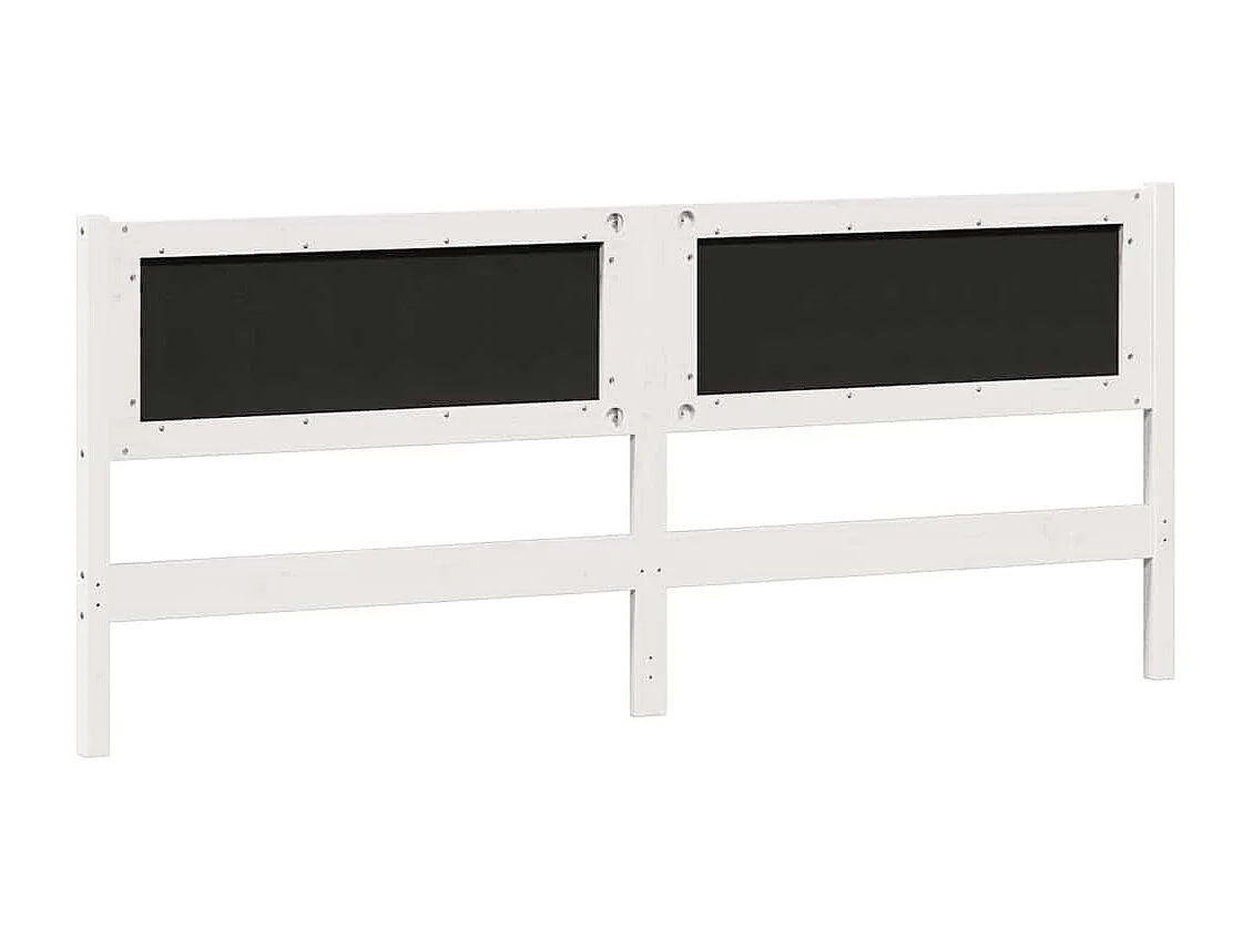 Tête de lit Autre Blanc et gris clair 200 cm Bois massif en pin