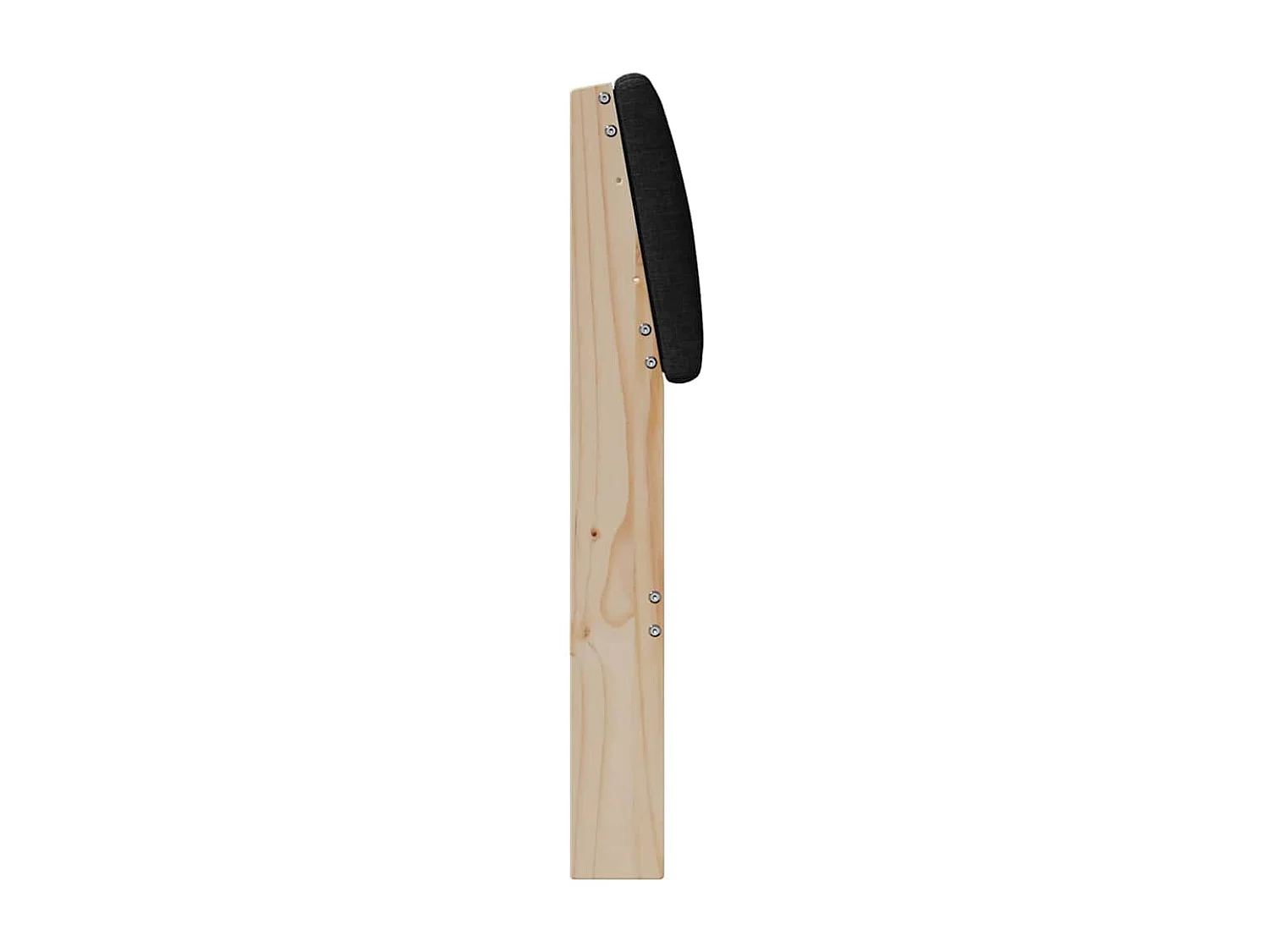 Cabecero tapizado Negro 80 cm Madera de pino macizo