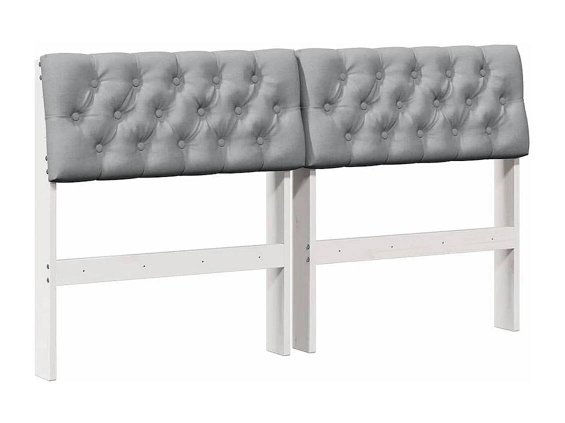 Cabeceira estofada Cinzento-claro 150 cm