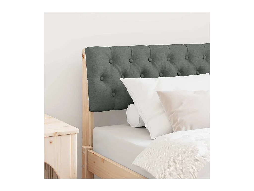 Cabeceira estofada Cinza Escuro 90 cm