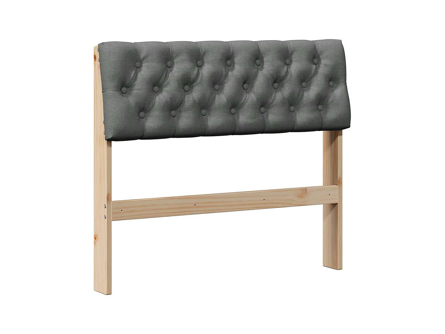 Cabeceira estofada Cinza Escuro 90 cm