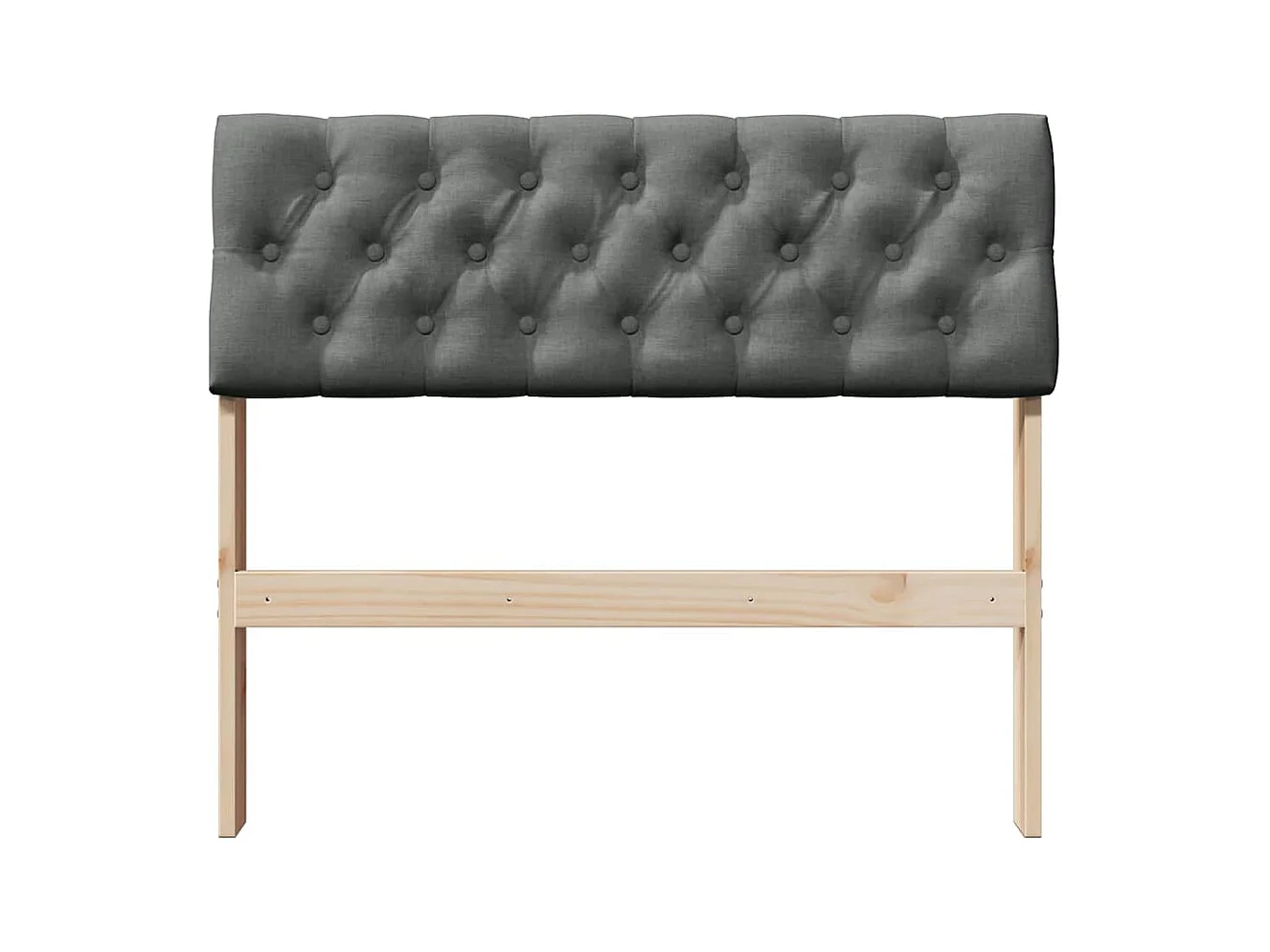 Cabeceira estofada Cinza Escuro 90 cm