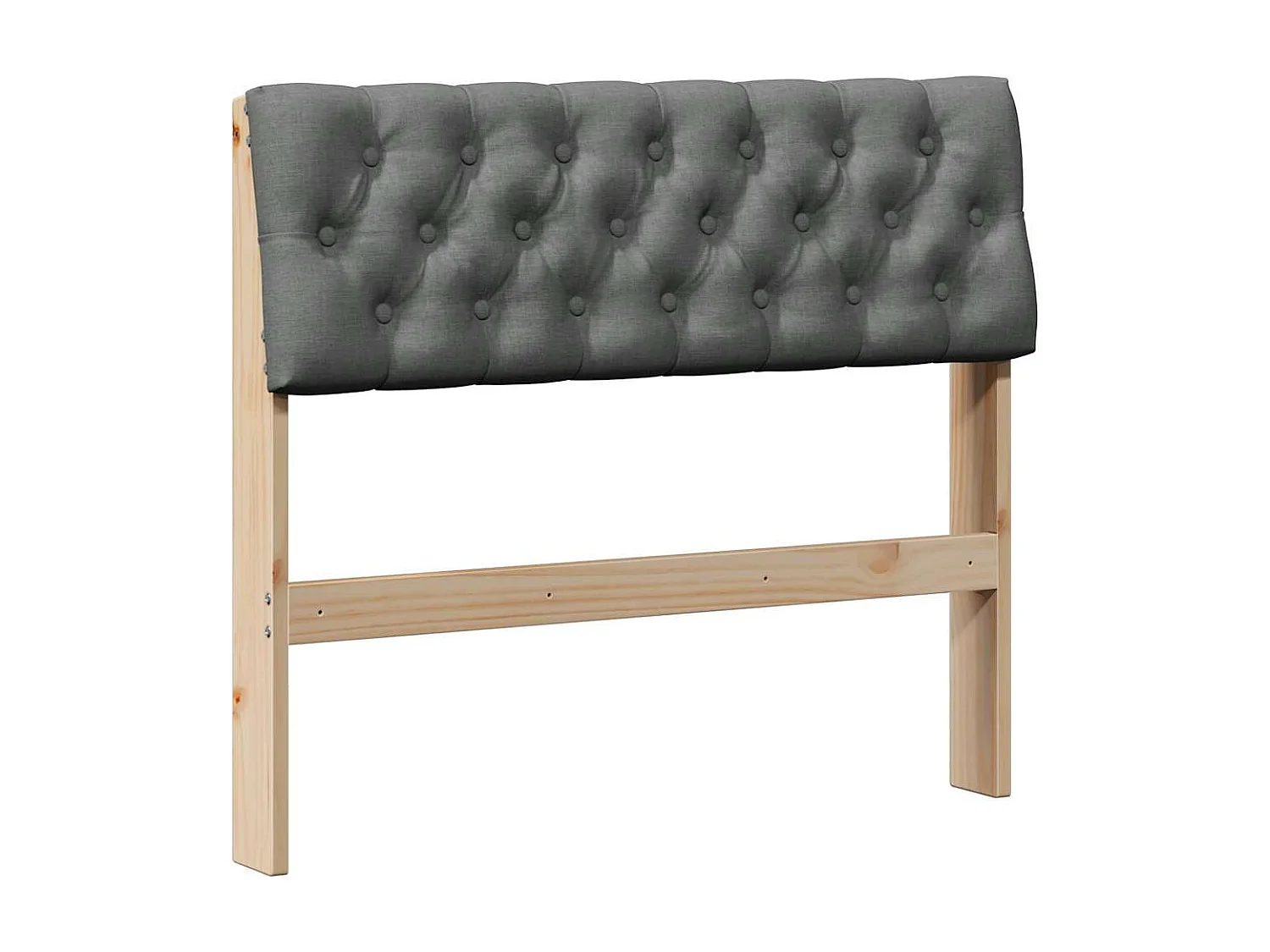 Cabeceira estofada Cinza Escuro 90 cm