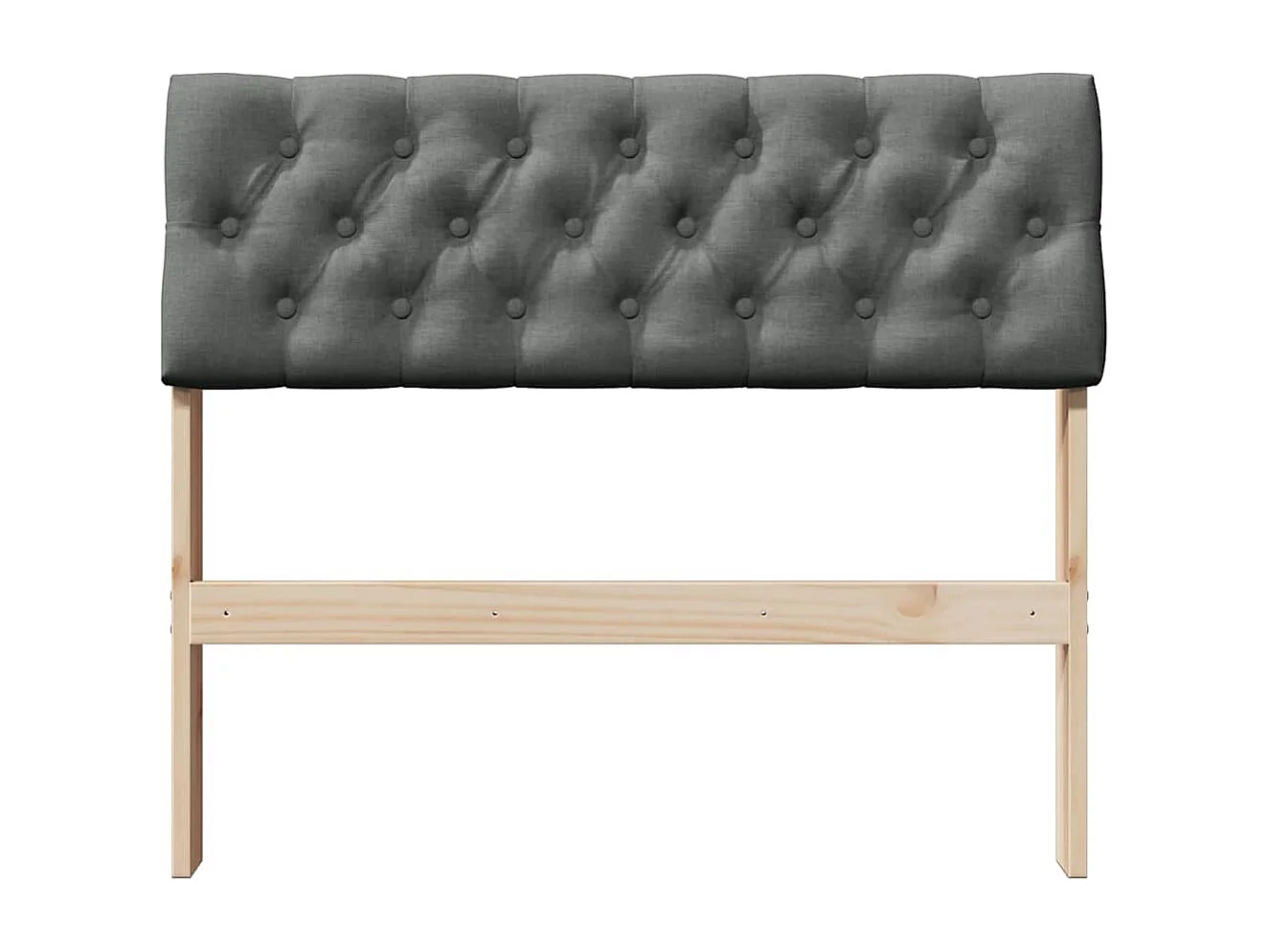 Cabeceira estofada Cinza Escuro 90 cm