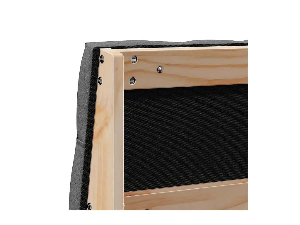 Cabecero tapizado Gris oscuro 160 cm Madera de pino macizo
