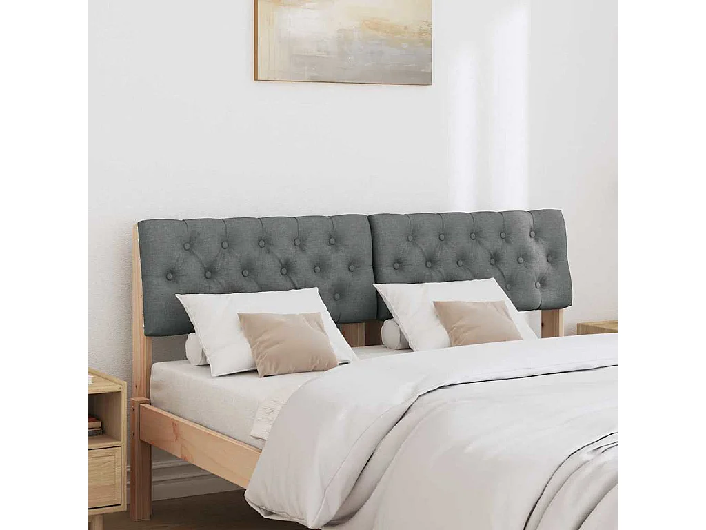 Cabeceira estofada Cinza Escuro 160 cm