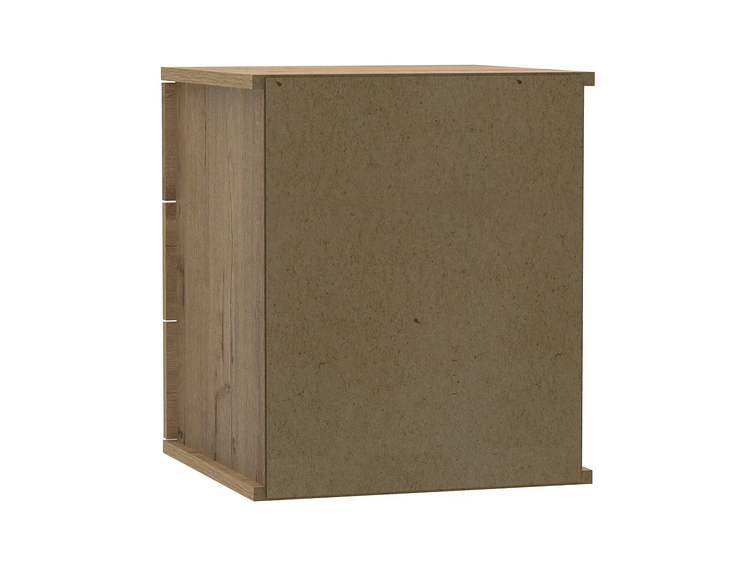 Table de nuit, table de chevet de 3 tiroirs coloris Chêne doré - Longueur 41 x Profondeur 40 x Hauteur 48,5 cm