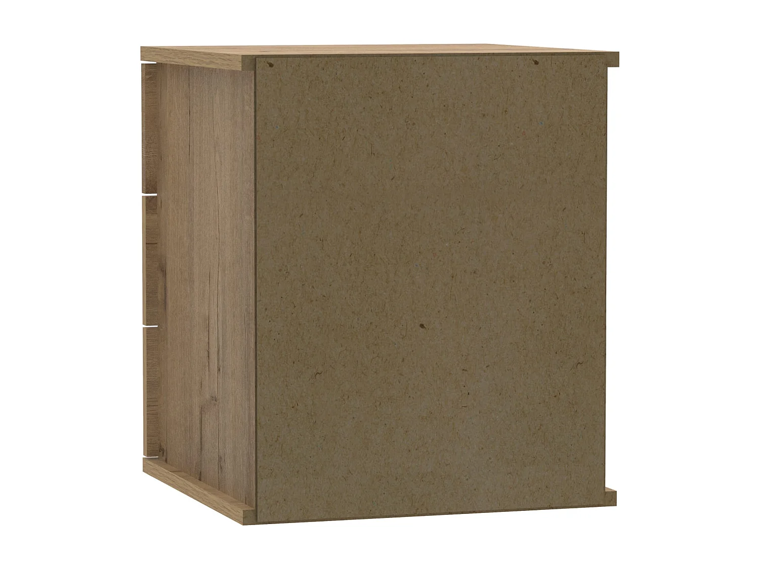 Table de nuit, table de chevet de 3 tiroirs coloris Chêne doré - Longueur 41 x Profondeur 40 x Hauteur 48,5 cm