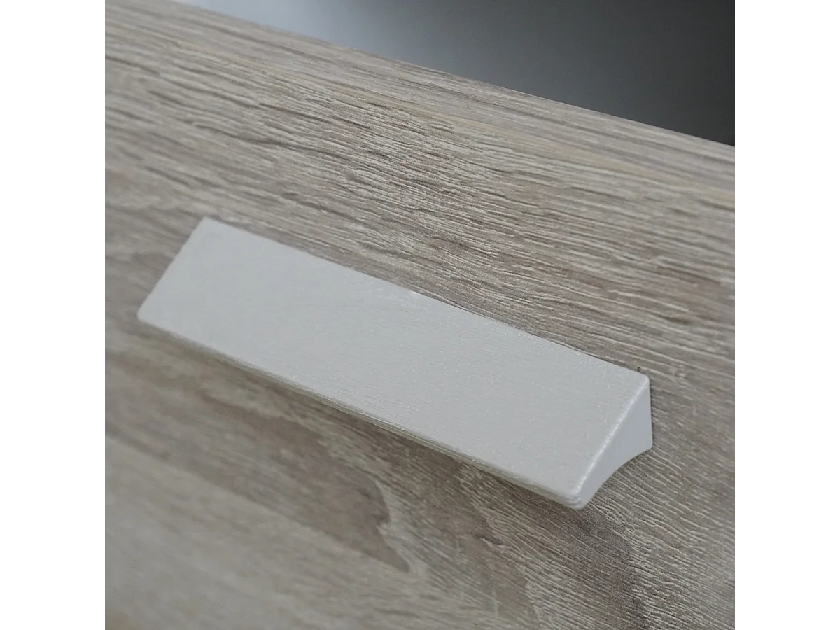 Meuble à chaussures de 3 portes, 18 paires coloris Chêne cambrien - Longueur 74 x Profondeur 25 x Hauteur 119,5 cm