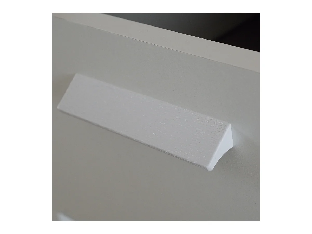 Meuble à chaussures de 3 portes, 18 paires coloris Blanc/Chêne cambrien - Longueur 74 x Profondeur 25 x Hauteur 119,5 cm