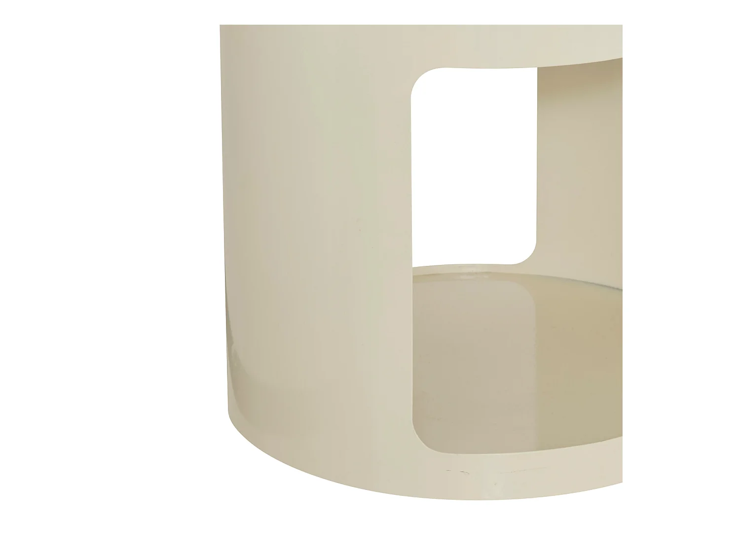 Table d'Appoint Design "Ashdal" 45cm Ivoire