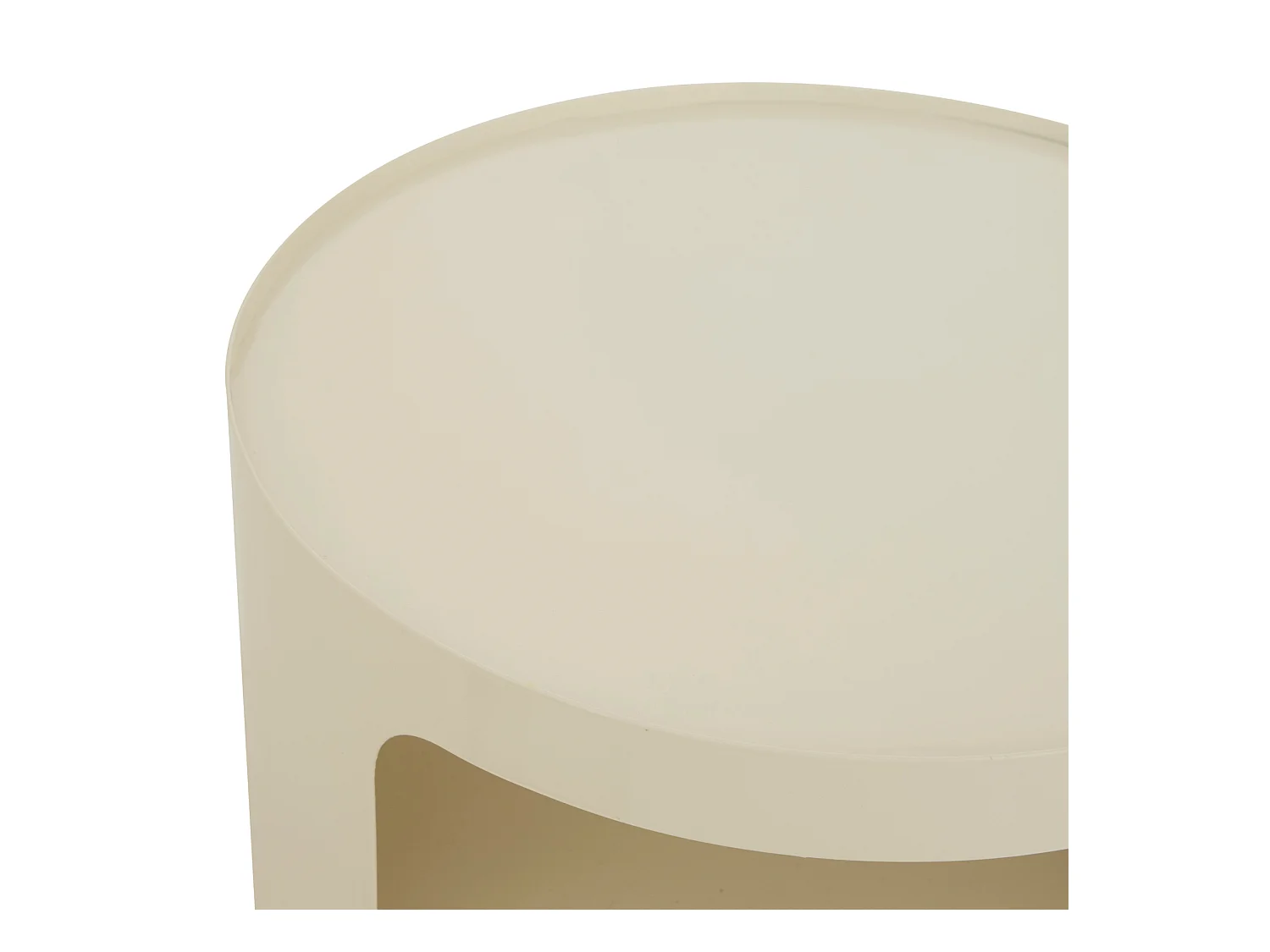 Table d'Appoint Design "Ashdal" 45cm Ivoire