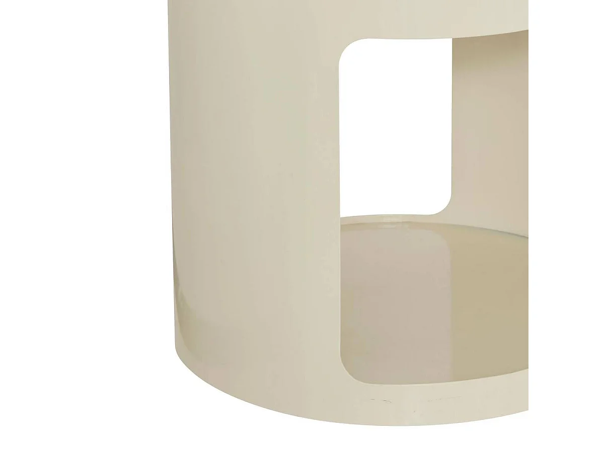 Table d'Appoint Design "Ashdal" 45cm Ivoire