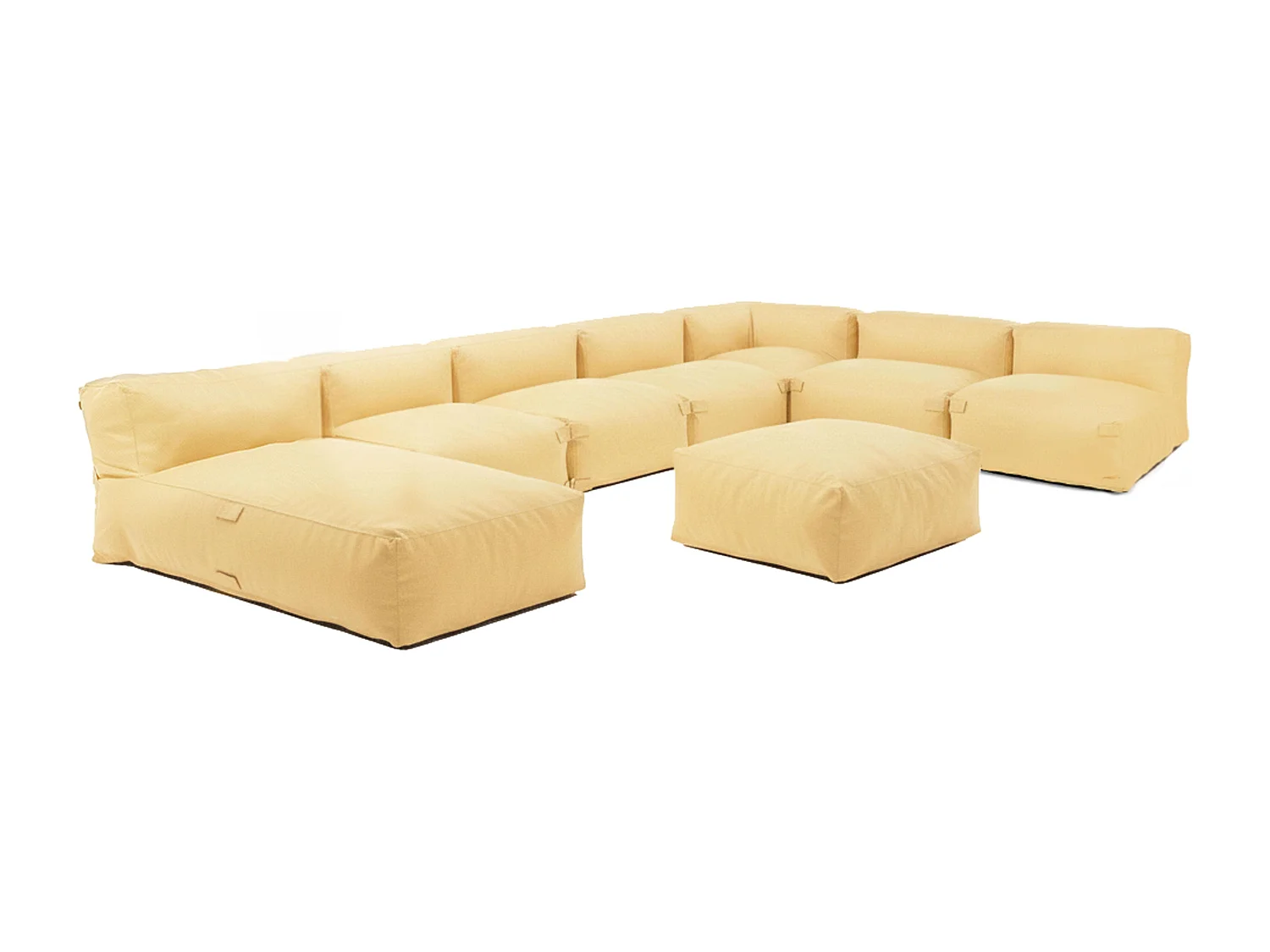 Modulaire tuinset 8 zitplaatsen lichtgeel