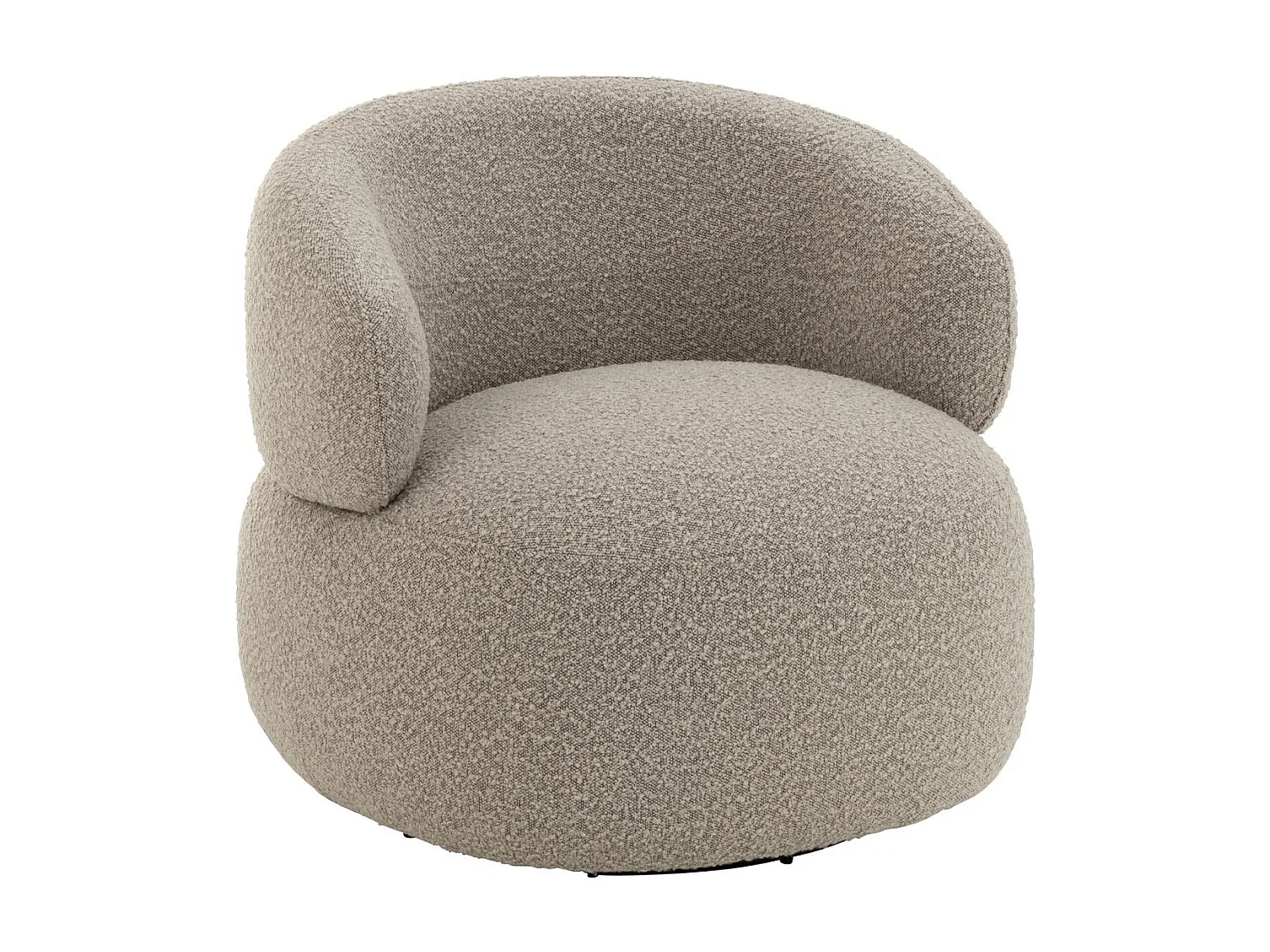 Fauteuil Pivotant Rond "Cosy" 85cm Taupe