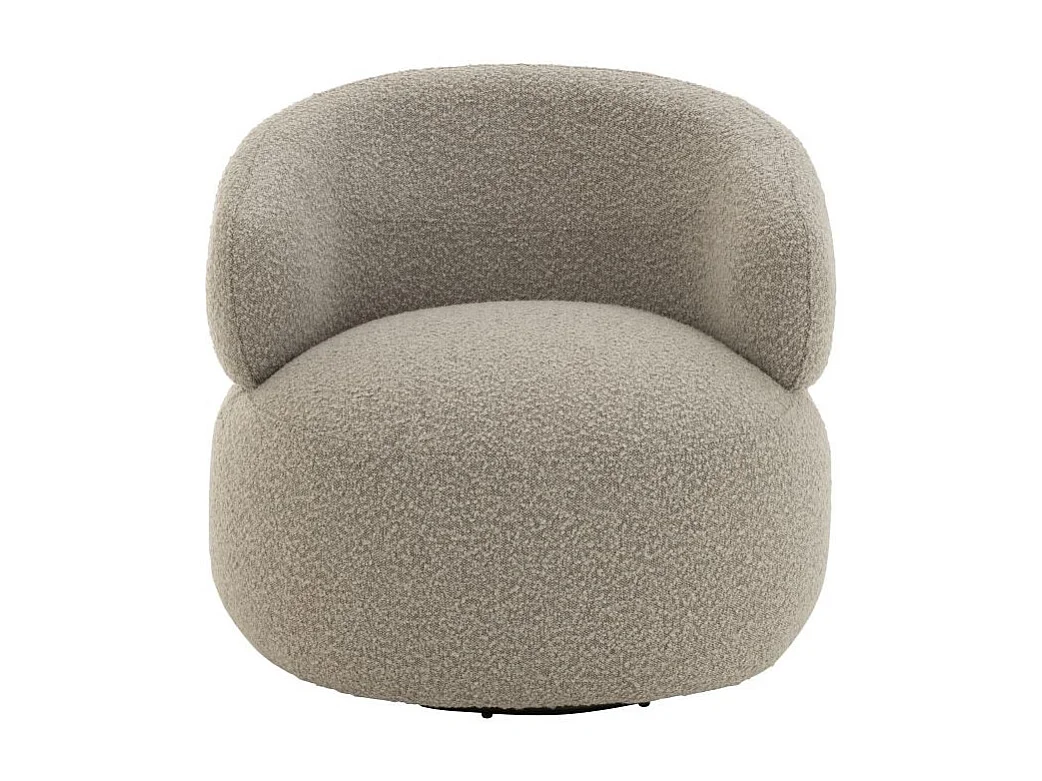 Fauteuil Pivotant Rond "Cosy" 85cm Taupe