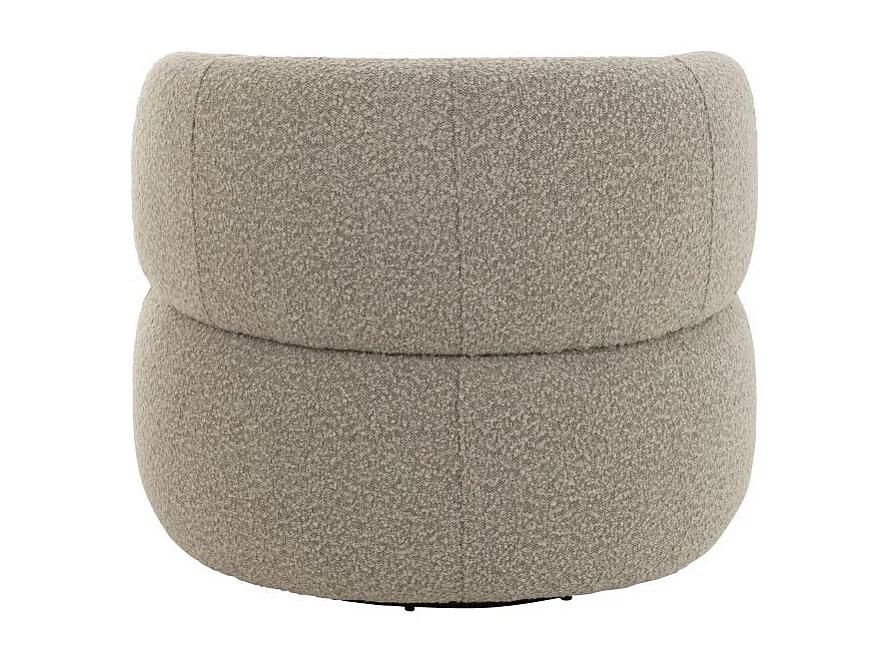 Fauteuil Pivotant Rond "Cosy" 85cm Taupe