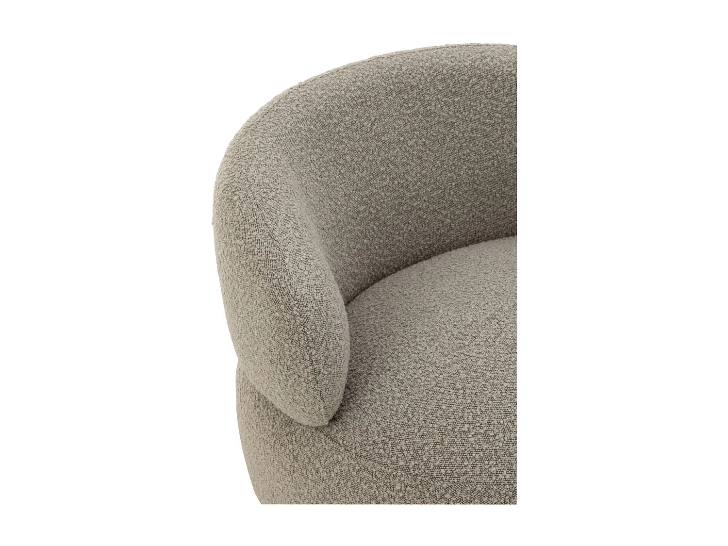Fauteuil Pivotant Rond "Cosy" 85cm Taupe