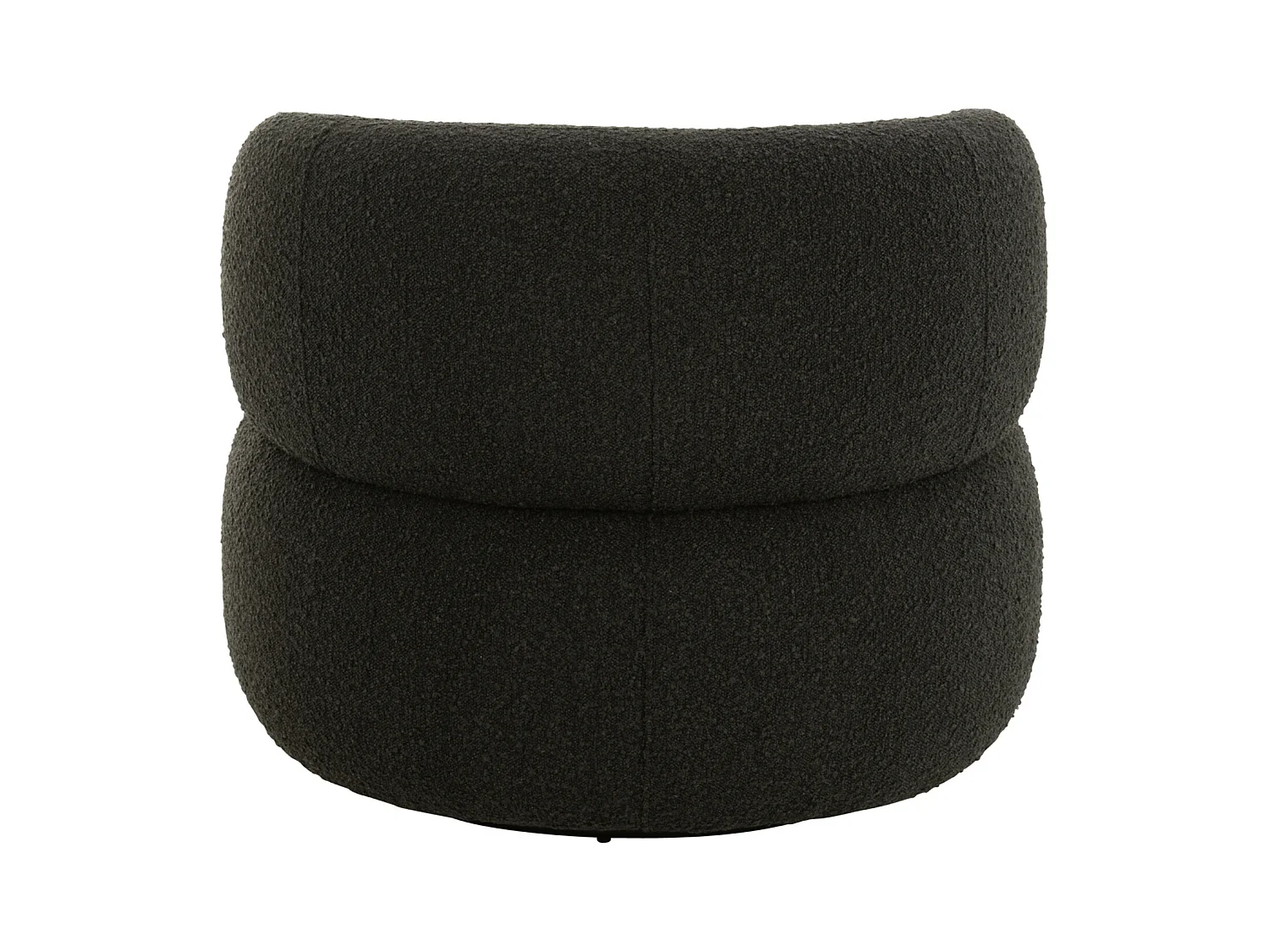 Fauteuil Pivotant Rond "Cosy" 85cm Noir