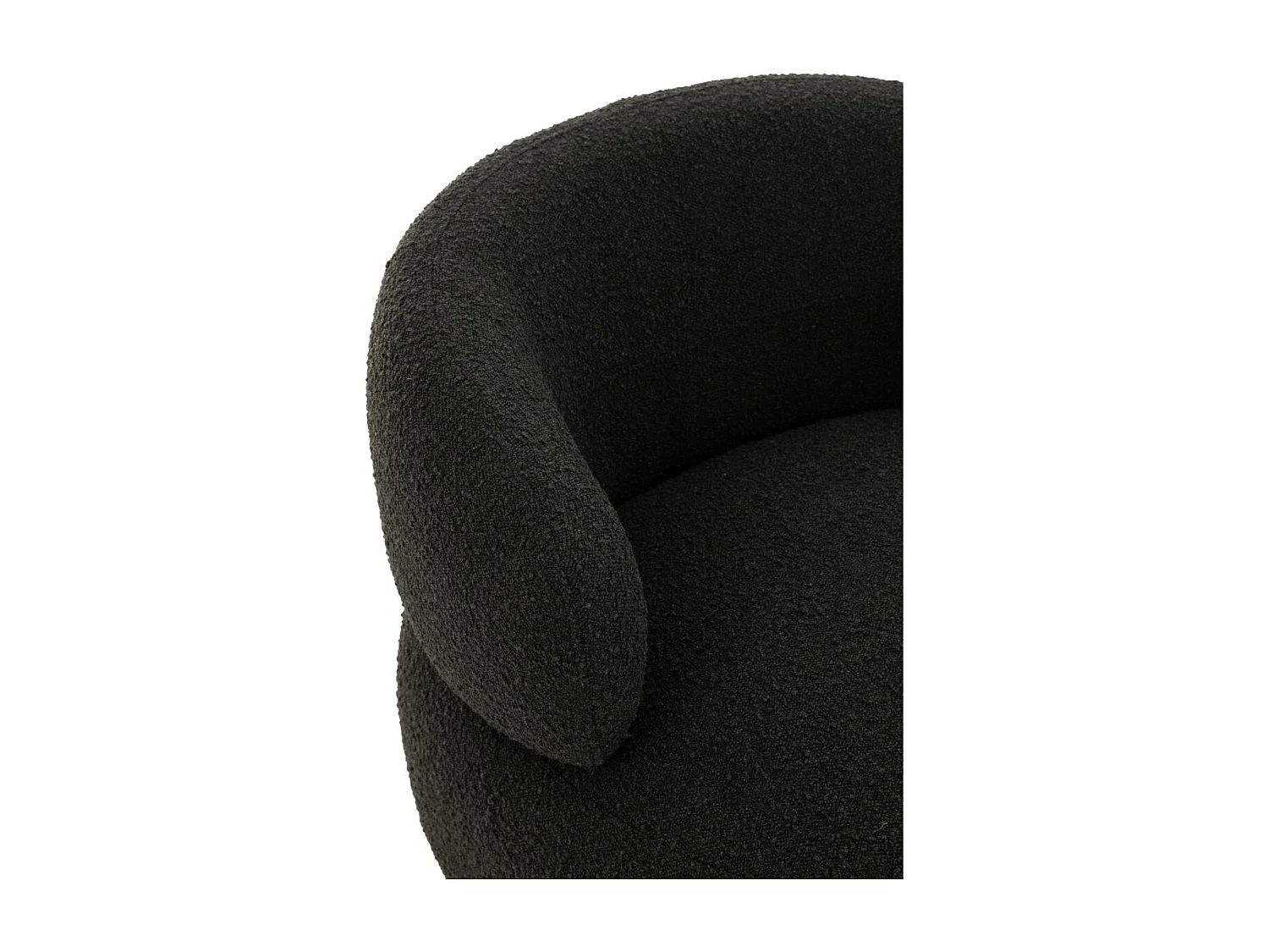 Fauteuil Pivotant Rond "Cosy" 85cm Noir