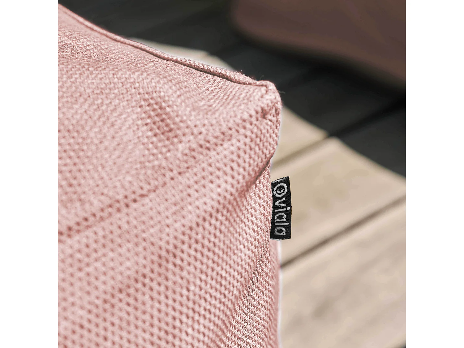 Salon de jardin modulable avec 2 méridiennes rose poudré