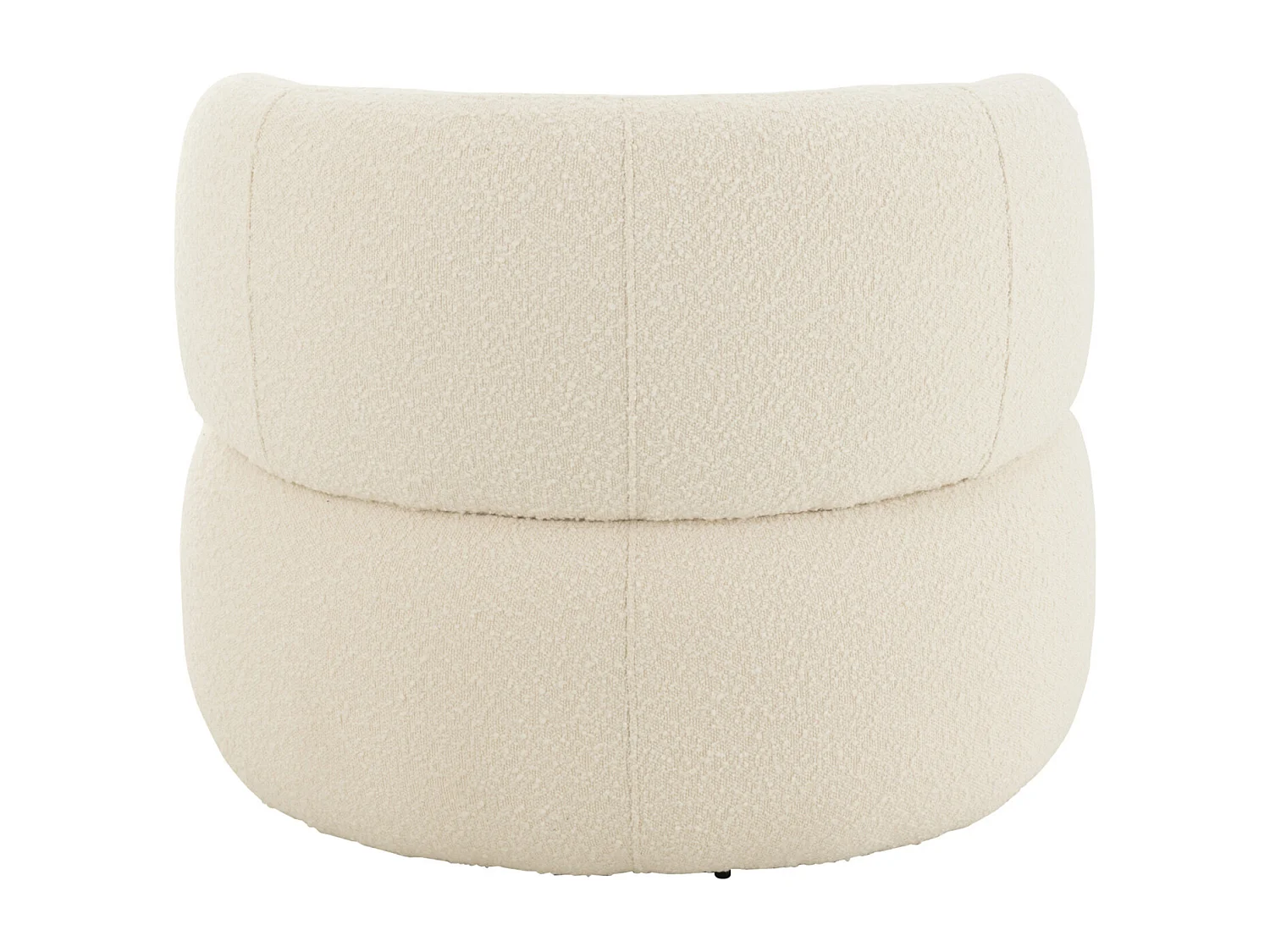 Fauteuil Pivotant Rond "Cosy" 85cm Écru