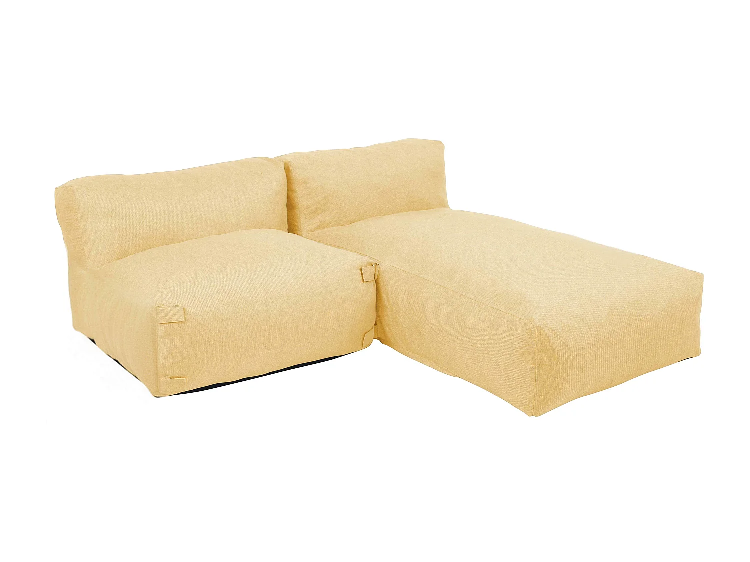 Salon de jardin modulable 2 places jaune clair