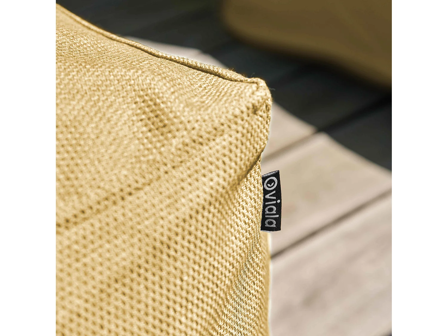 Salon de jardin modulable avec 2 fauteuils d'angle jaune clair