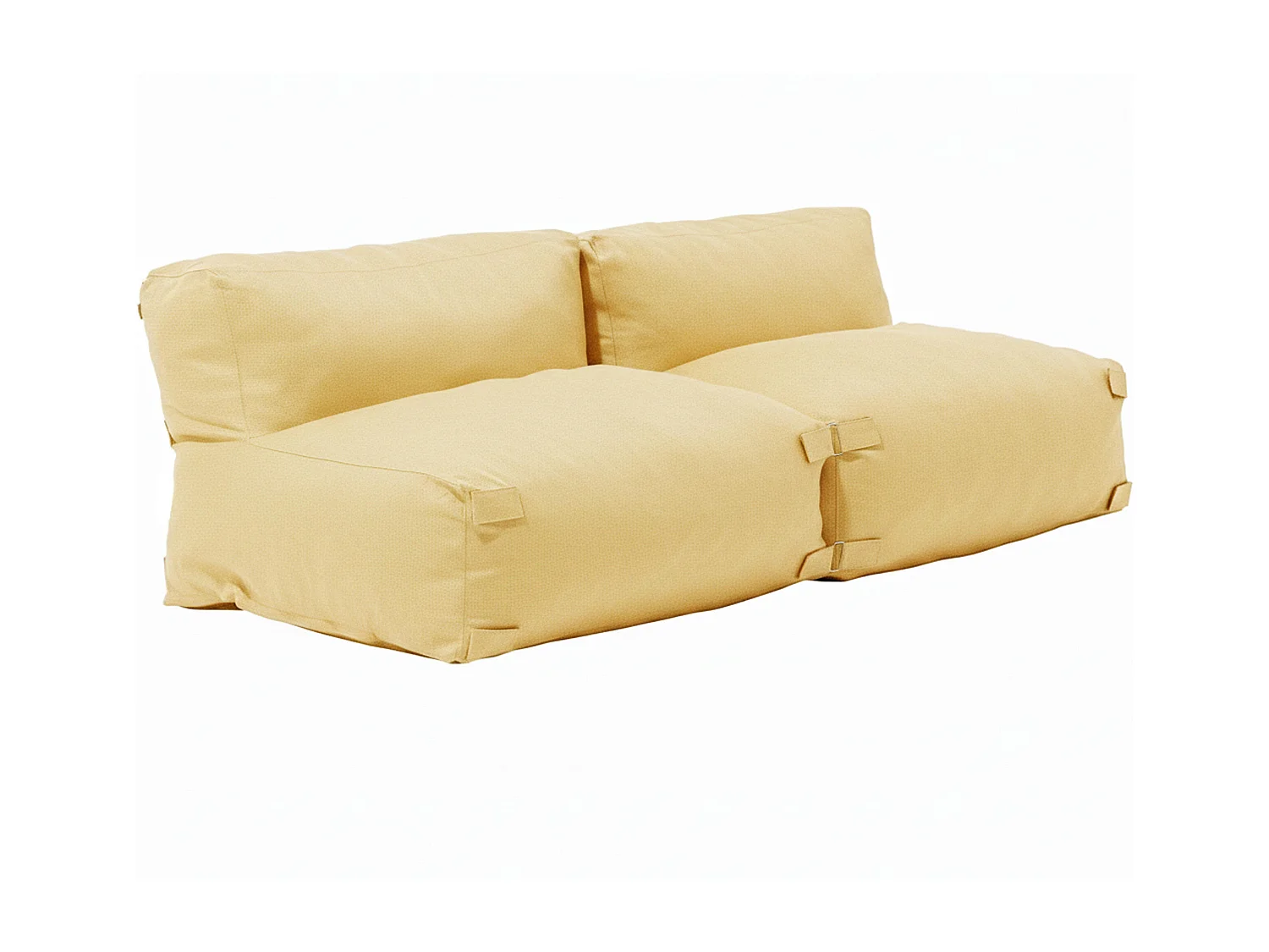 Salon de jardin modulable 2 places jaune clair