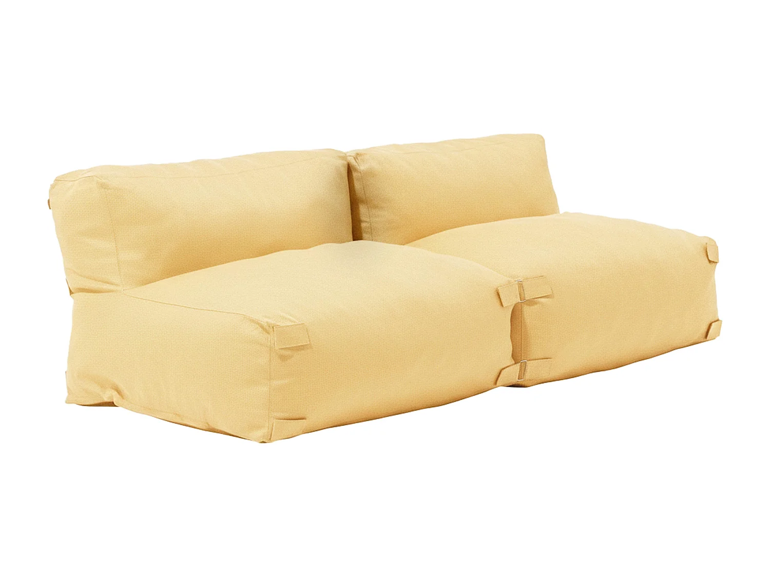 Modulaire 2-zits tuinset in lichtgeel