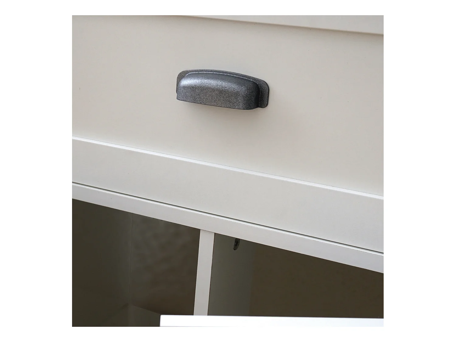 Meuble de salle de bain sous-vasque coloris Blanc/chêne cambrien (lavabo non inclus) - Longueur 82 x Profondeur 47 x Hauteur 82 cm