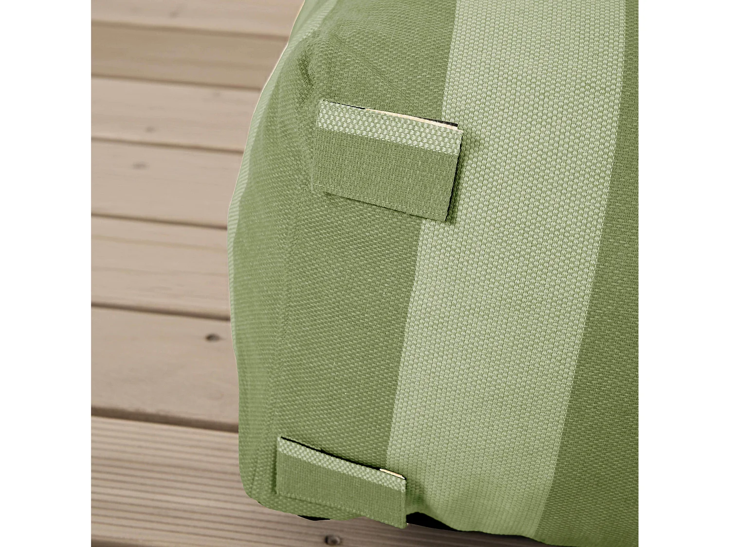 Canapé d'angle rayé de jardin modulable 4 places vert cactus