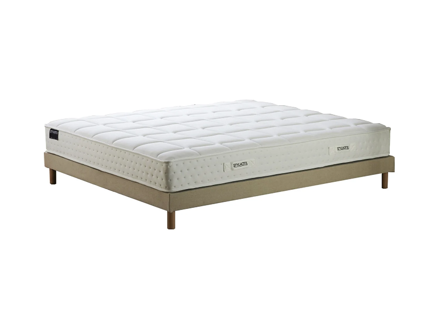 Sommier en kit à lattes, beige Dimensions - 140 x 190 cm