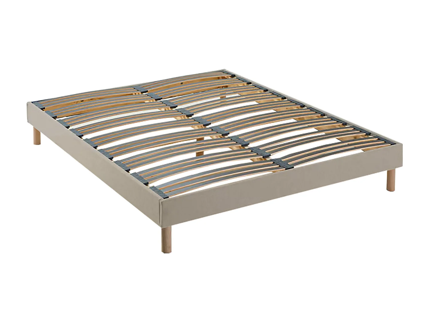 Sommier en kit à lattes, beige Dimensions - 140 x 190 cm