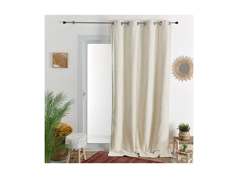 Rideau épais imitation fourrure polaire