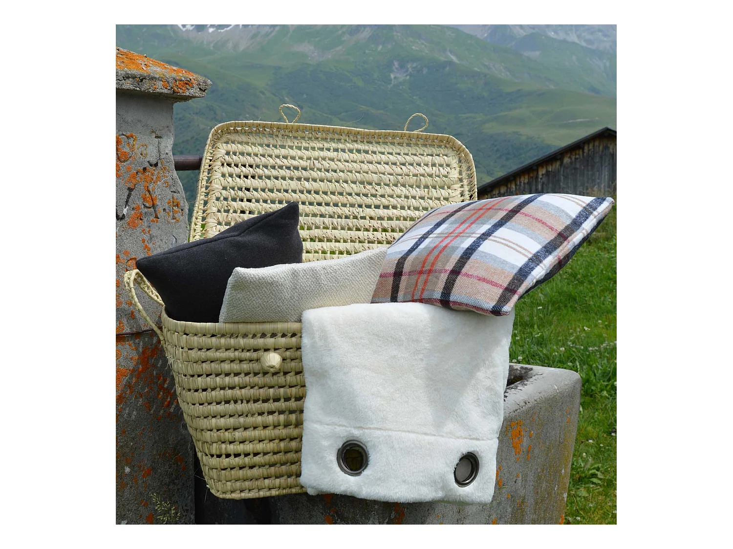 Rideau épais imitation fourrure polaire