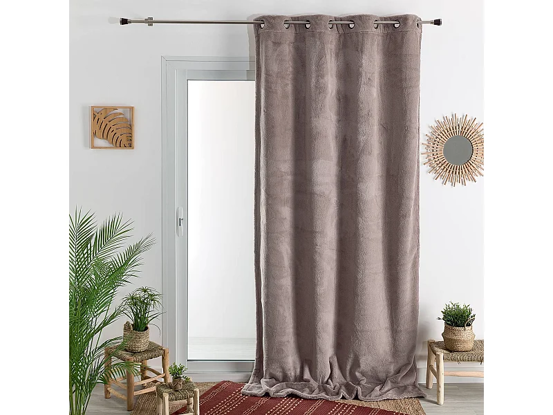 Rideau épais imitation fourrure polaire