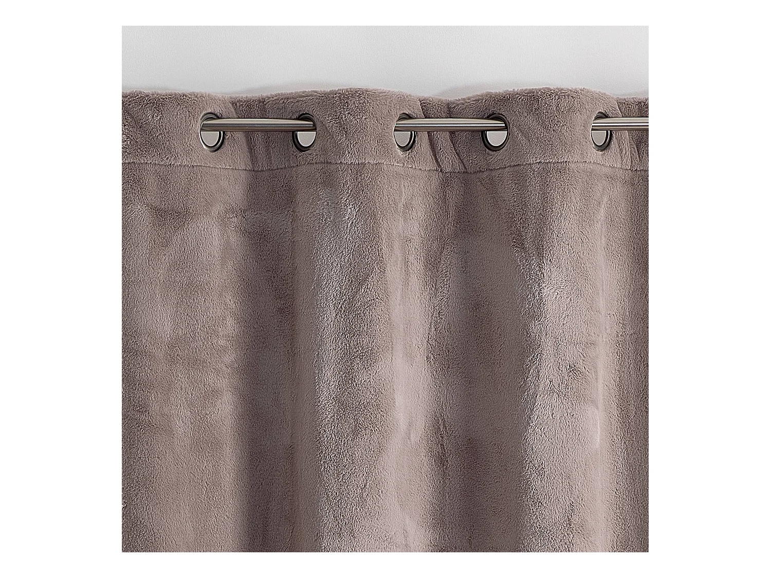 Rideau épais imitation fourrure polaire