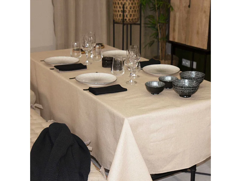 Nappe facile à nettoyer poly-coton