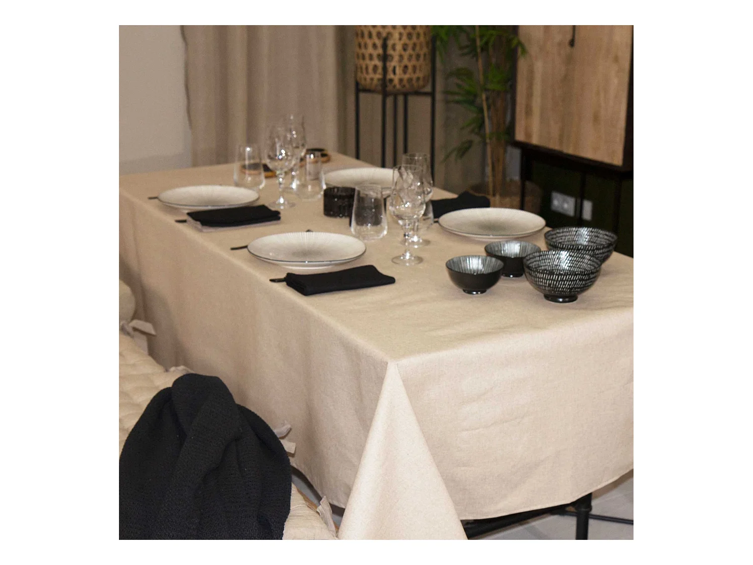 Nappe facile à nettoyer poly-coton