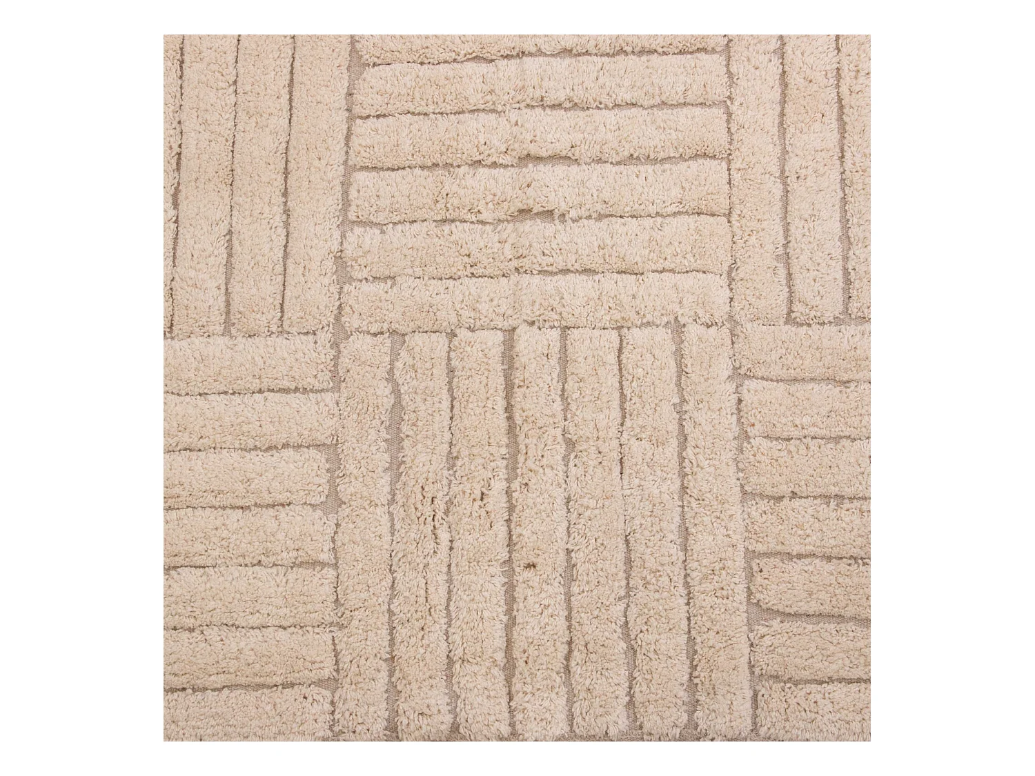 Tapis coton déco motif rayures croisées