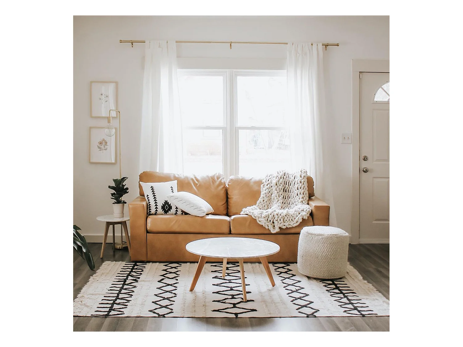 Tapis lavable bereber toile