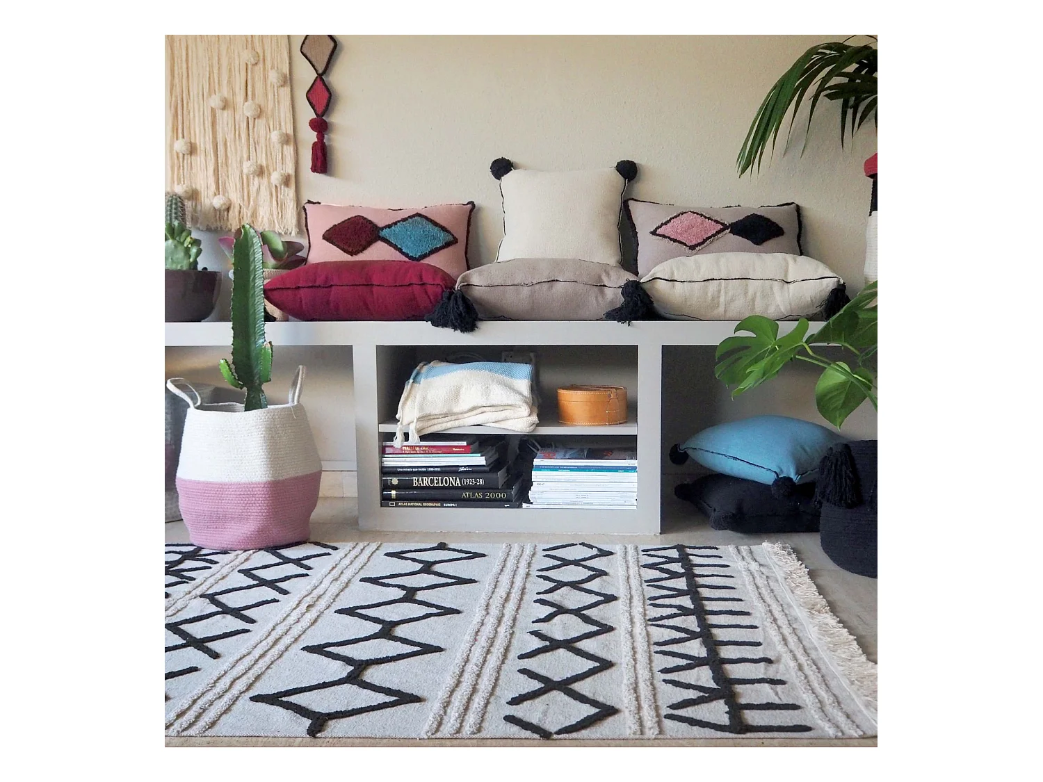 Tapis lavable bereber toile