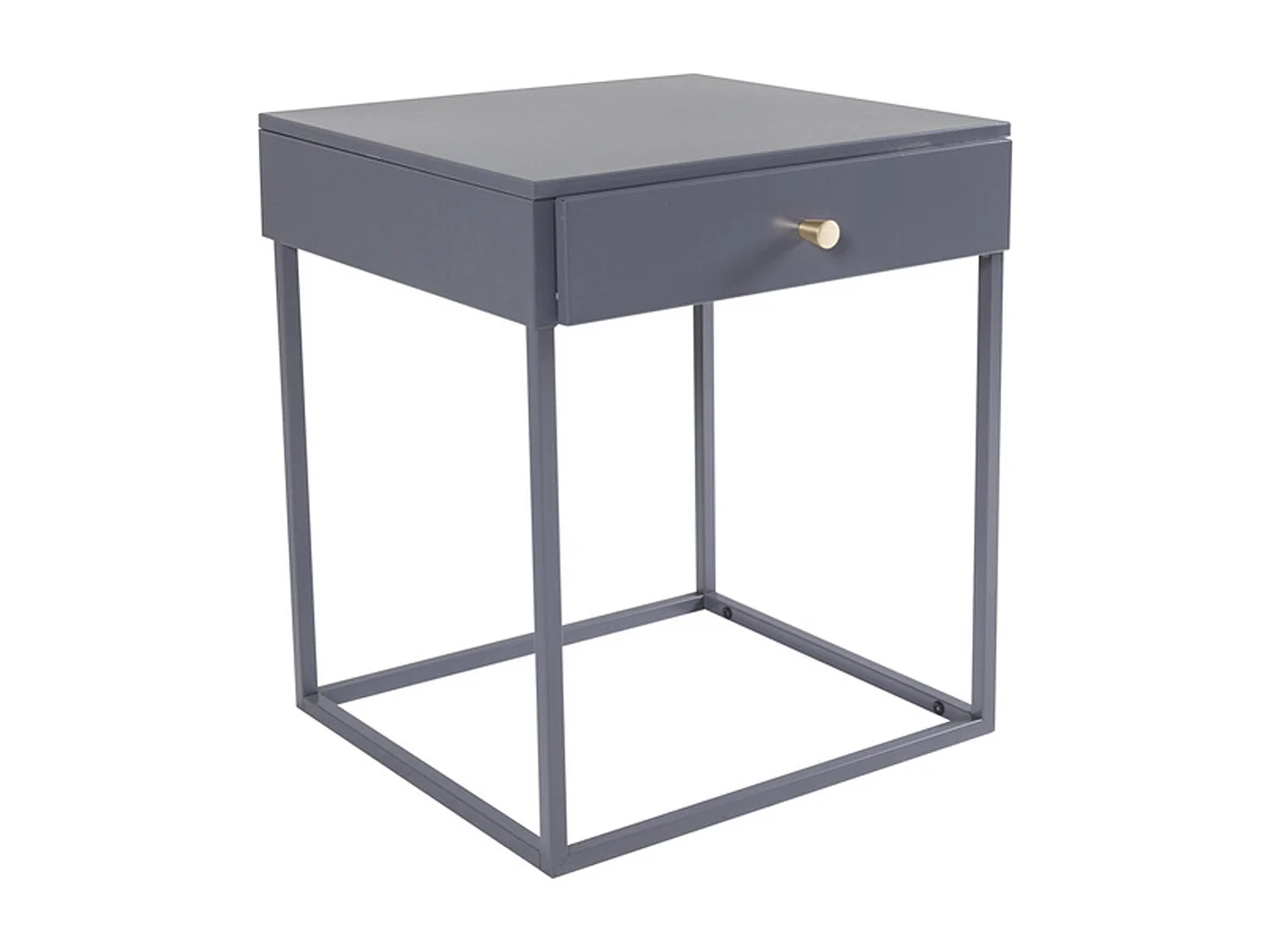 Table de Chevet 1 Tiroir "Bakal" 50cm Gris
