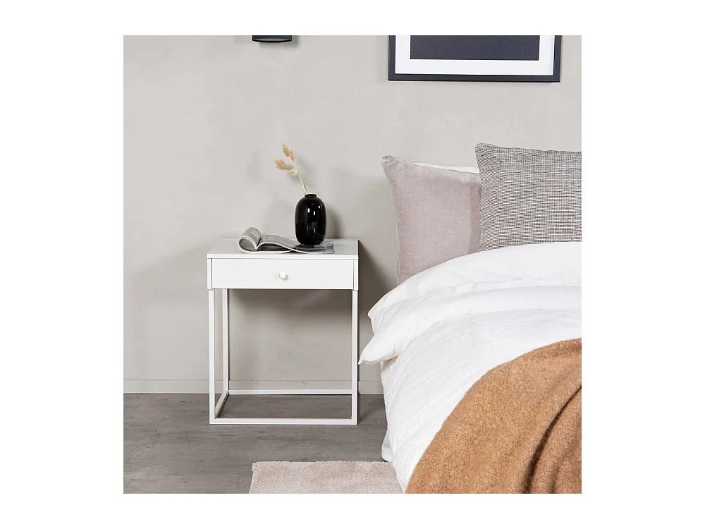 Chevet en métal 1 tiroir Bakal 43 x 43 x 50 cm