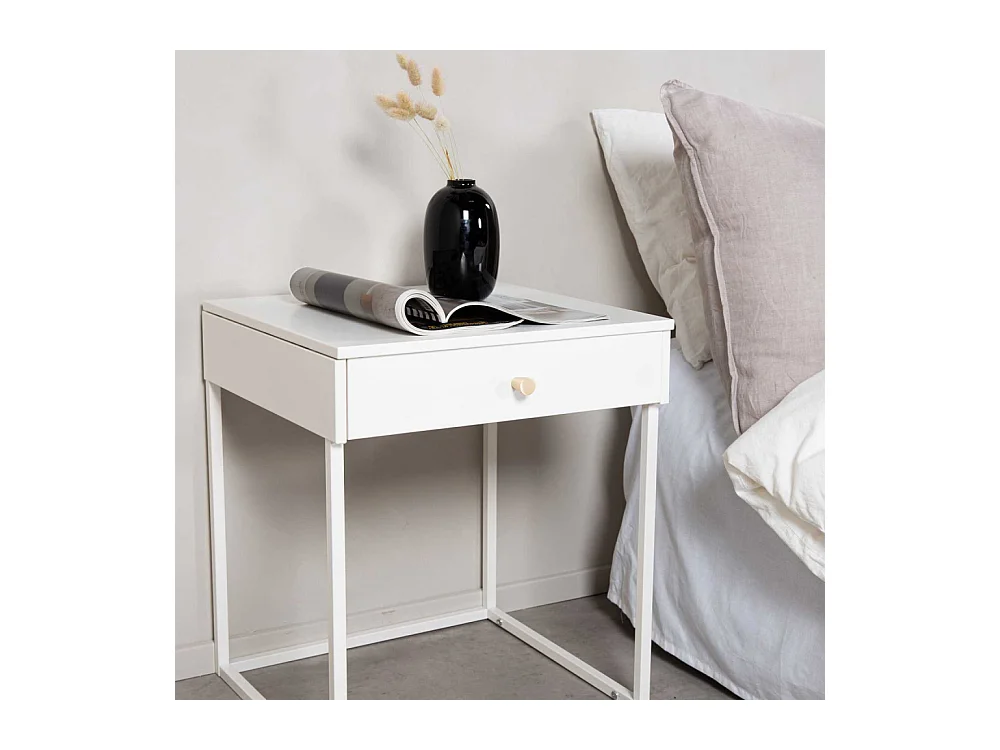 Chevet en métal 1 tiroir Bakal 43 x 43 x 50 cm