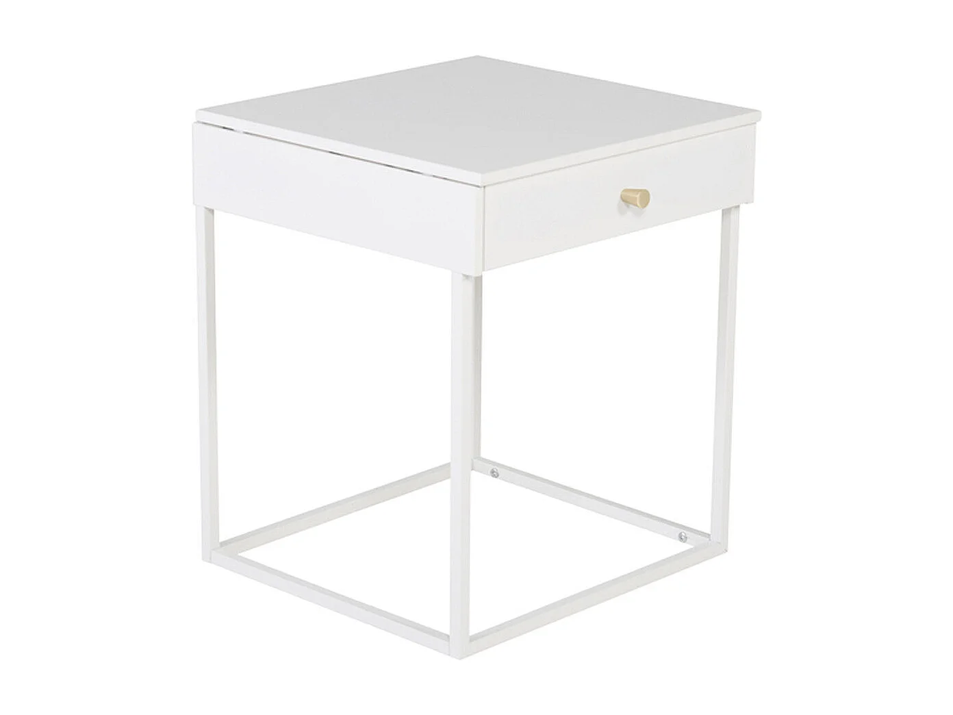 Table de Chevet 1 Tiroir "Bakal" 50cm Blanc