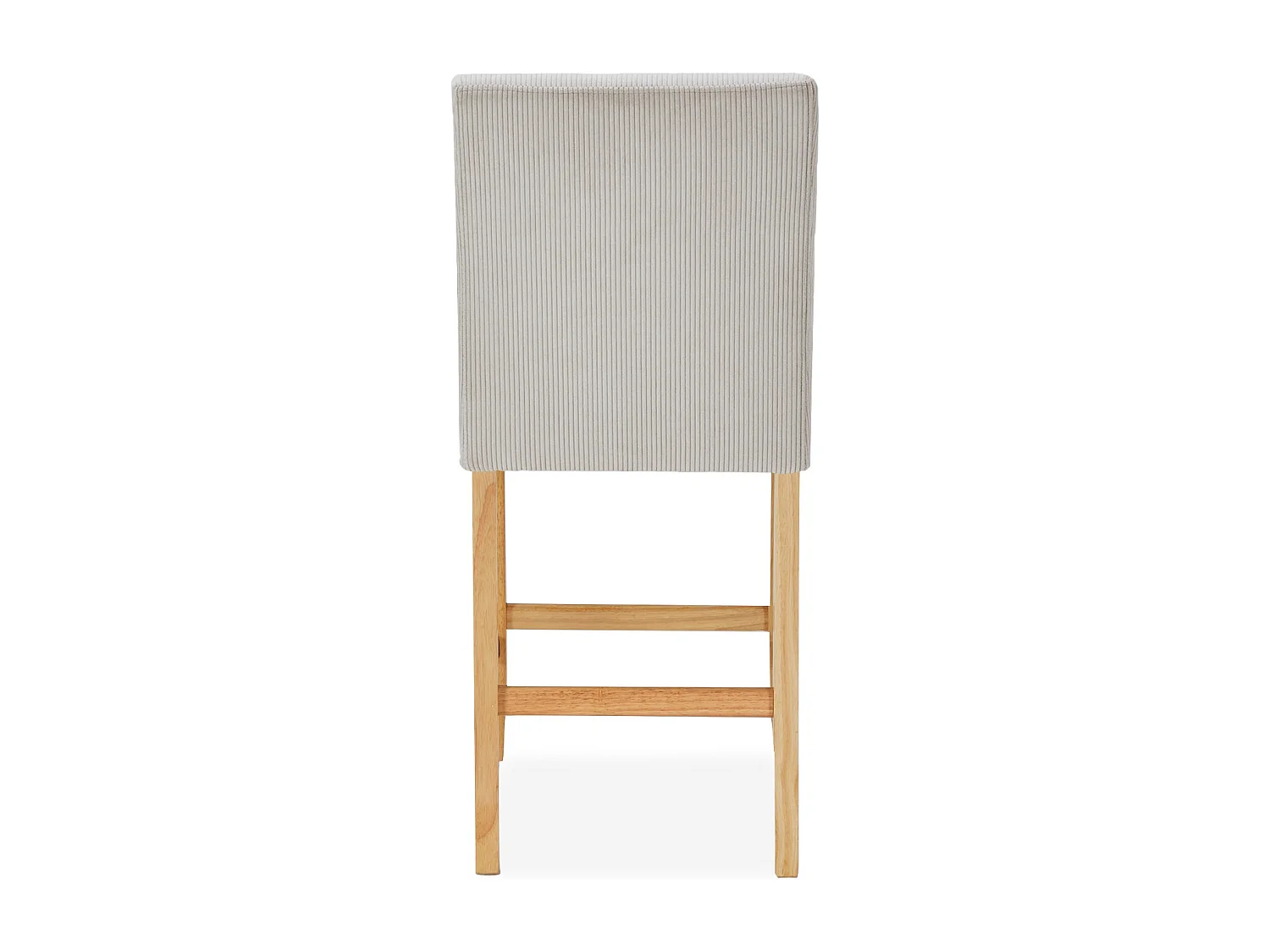 Lot de 2 chaises de bar en bois Rosie velours côtelé Beige - H65cm