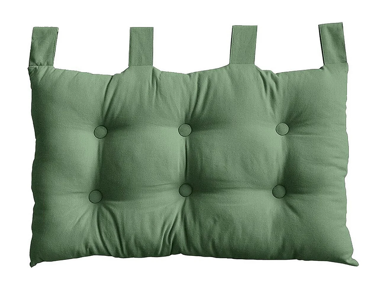 Coussin Tête de Lit Uni "Panama" 70cm Vert Argile